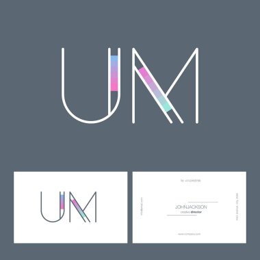line letters logo UM