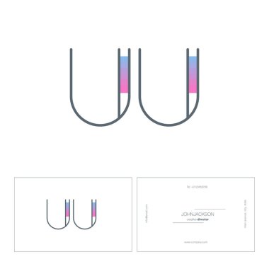 çizgi harf logo Uu