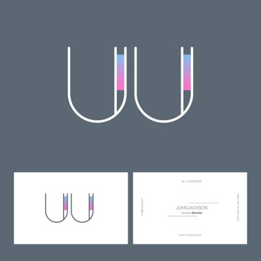 çizgi harf logo Uu