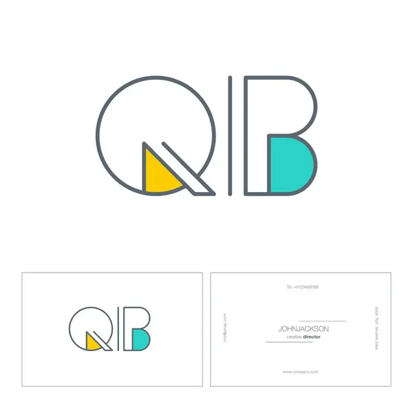 Λογότυπο με τα γράμματα Qb — Διανυσματικό Αρχείο