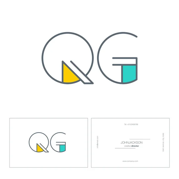 Γραμμή κοινές επιστολές λογότυπο Qg — Διανυσματικό Αρχείο