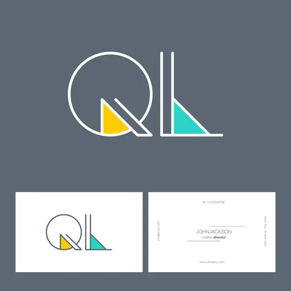 Γραμμή κοινές επιστολές λογότυπο Ql — Διανυσματικό Αρχείο