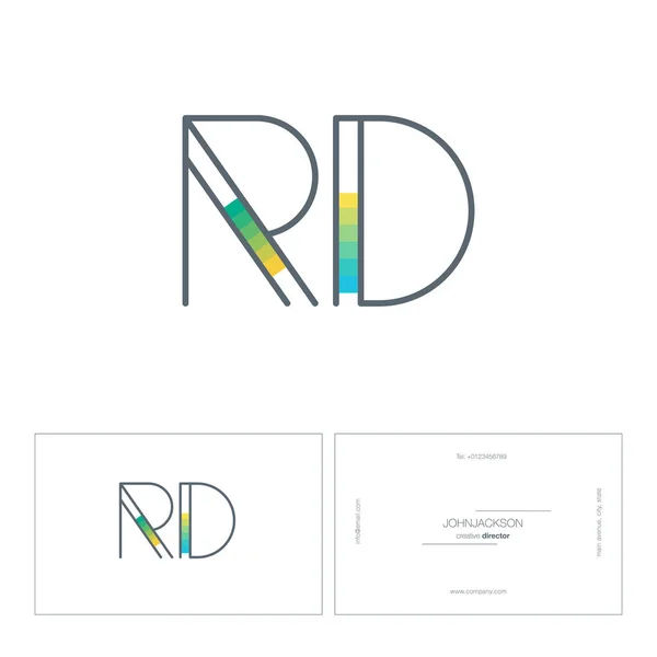 线联合字母标志 Rd — 图库矢量图片
