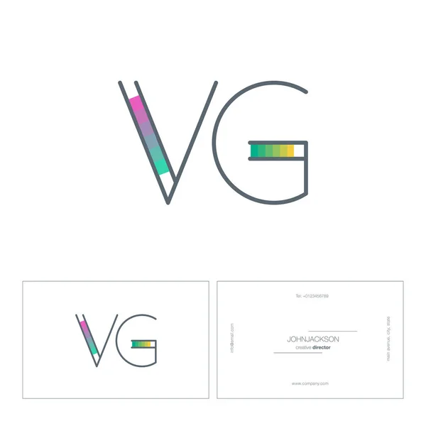 Rad gemensamma logotypen vg — Stock vektor