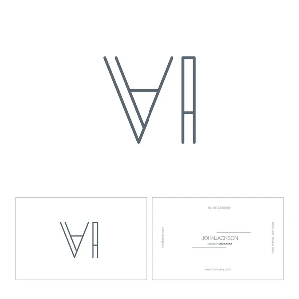 Línea conjunta logo vi — Vector de stock