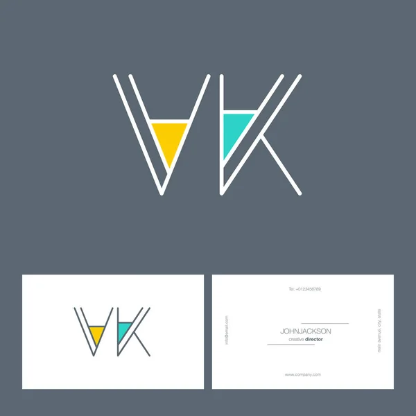 Linia wspólnego logo vk — Wektor stockowy