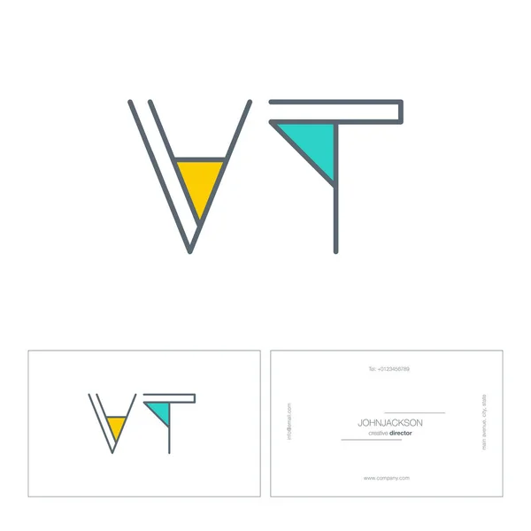 Rad gemensamma logotypen vt — Stock vektor