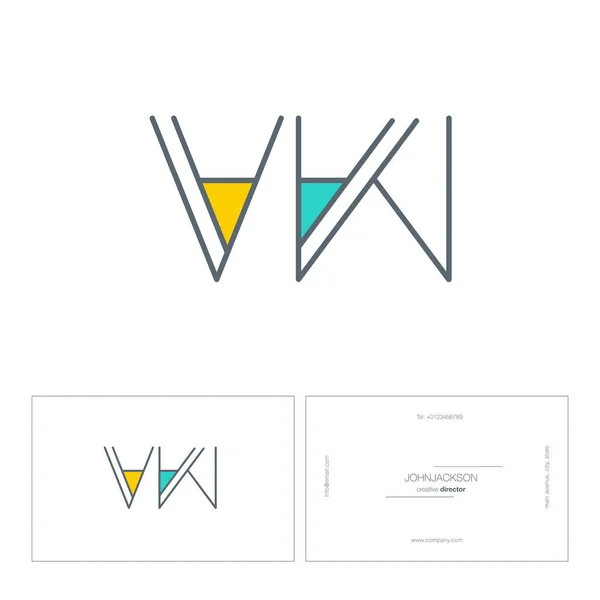 Linia wspólnego logo vw — Wektor stockowy