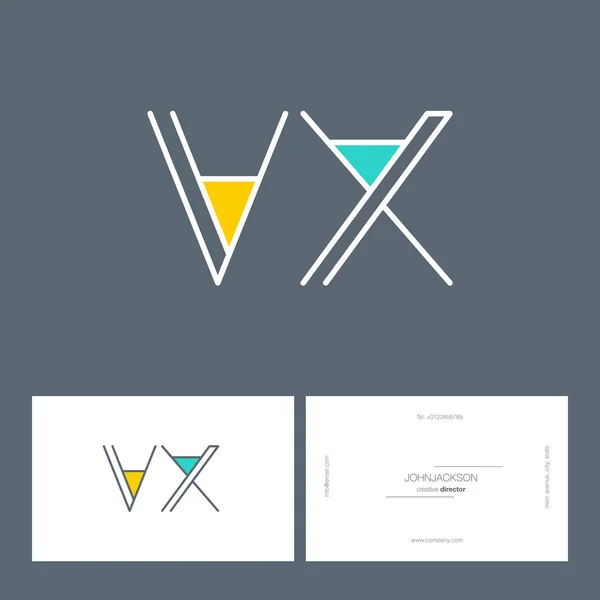 Satır ortak logo vx — Stok Vektör