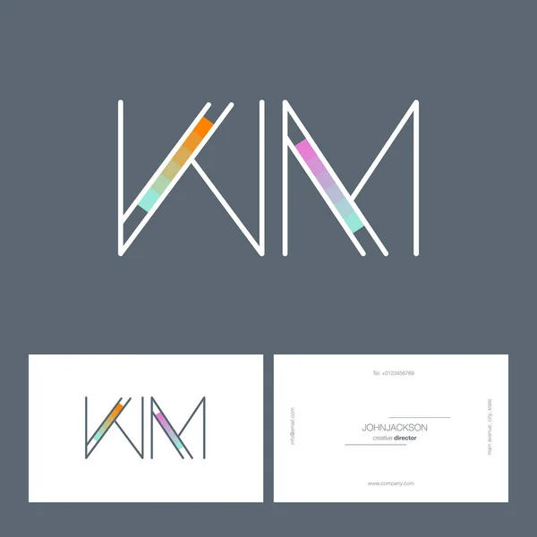 Ligne lettres communes logo WM — Image vectorielle