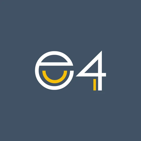 Basamak logo E4 — Stok Vektör