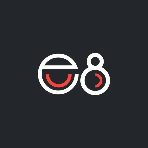 Basamak logo E8 — Stok Vektör