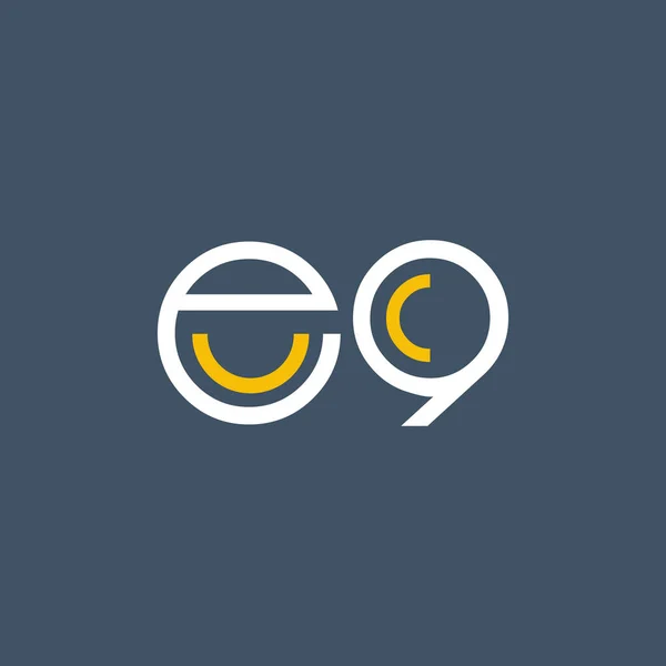 Logotipo de dígito E9 — Vetor de Stock