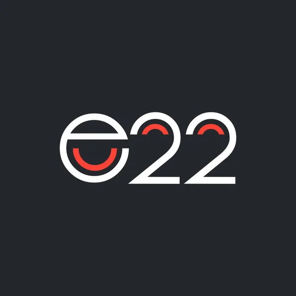 Logo del dígito E22 — Archivo Imágenes Vectoriales