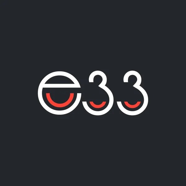 Digit logo E33 — Stock Vector