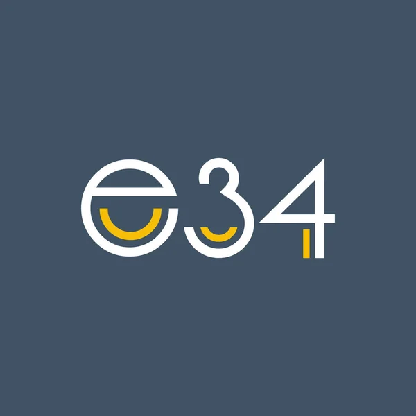 Basamak logo E34 — Stok Vektör