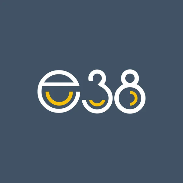 Basamak logo E38 — Stok Vektör