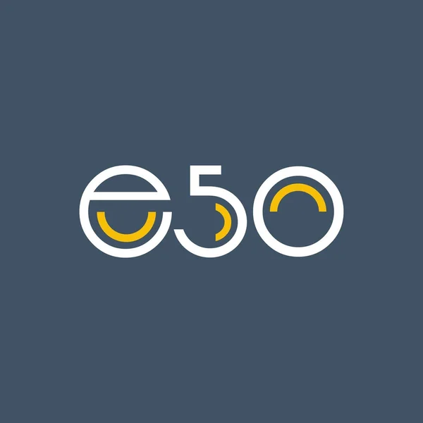 Einstelliges Logo e50 — Stockvektor