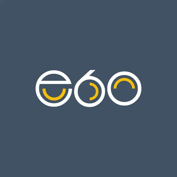 Einstelliges Logo e60 — Stockvektor