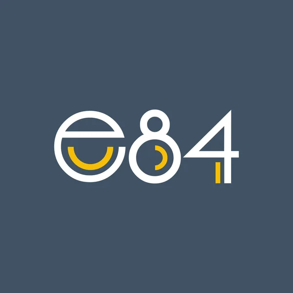 Cijfer logo E84 — Stockvector