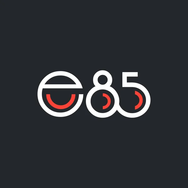Cijfer logo E85 — Stockvector