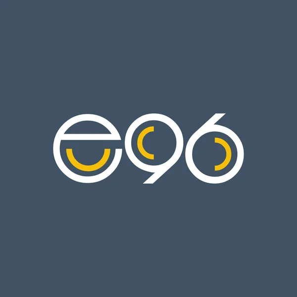 Logotipo de dígito E96 — Vetor de Stock