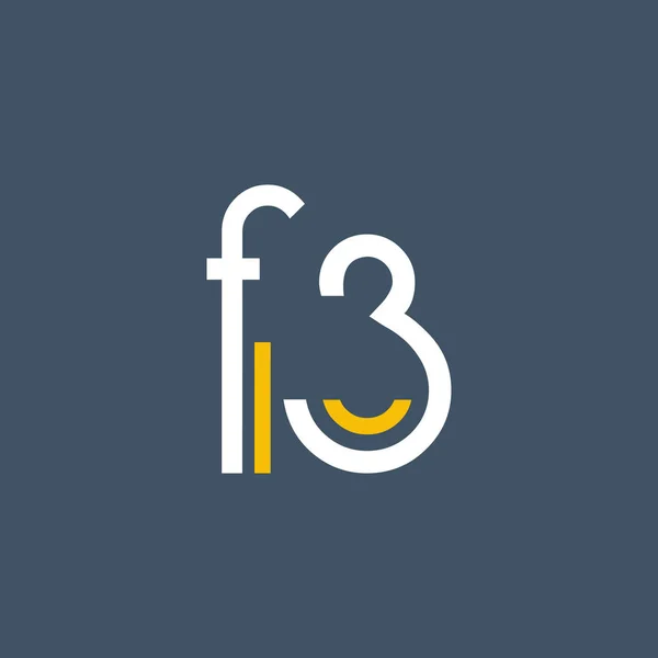 Cijfer logo F3 — Stockvector