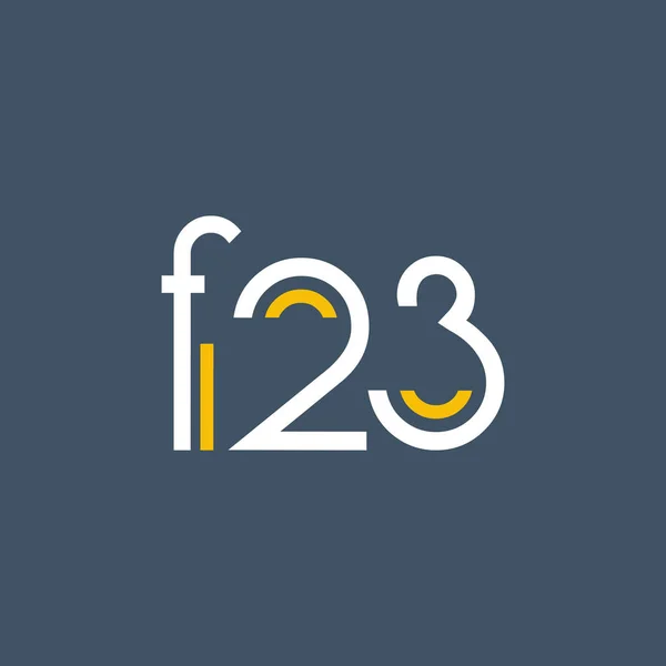 Цифра логотип F23 — стоковый вектор