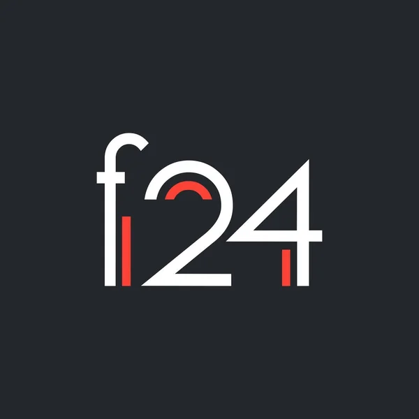Цифровой логотип F24 — стоковый вектор