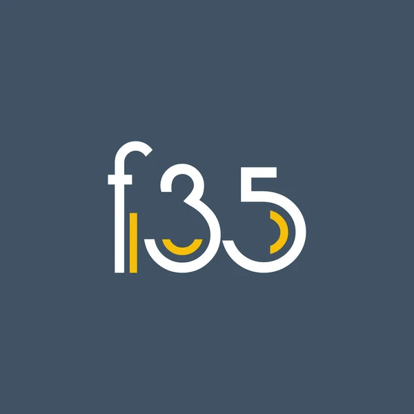 Basamak logo F35 — Stok Vektör