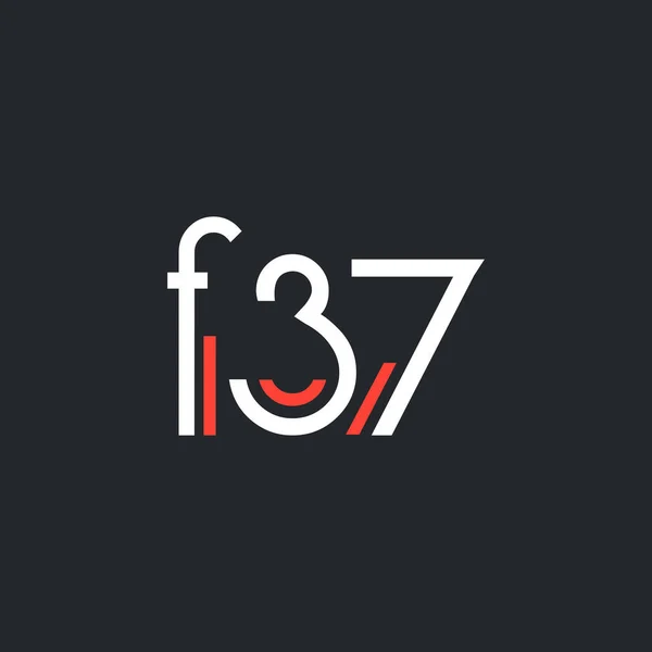 Digit logo F37 — Stock Vector