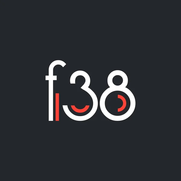 Logotipo de dígito F38 —  Vetores de Stock