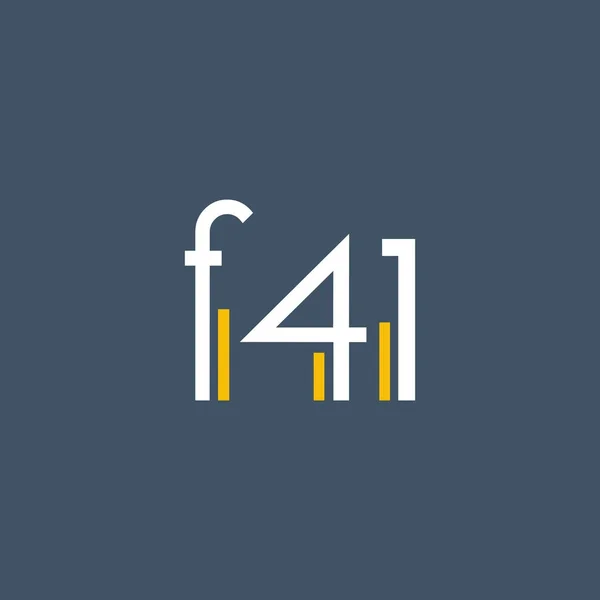 Digit logo F41 — Stock Vector