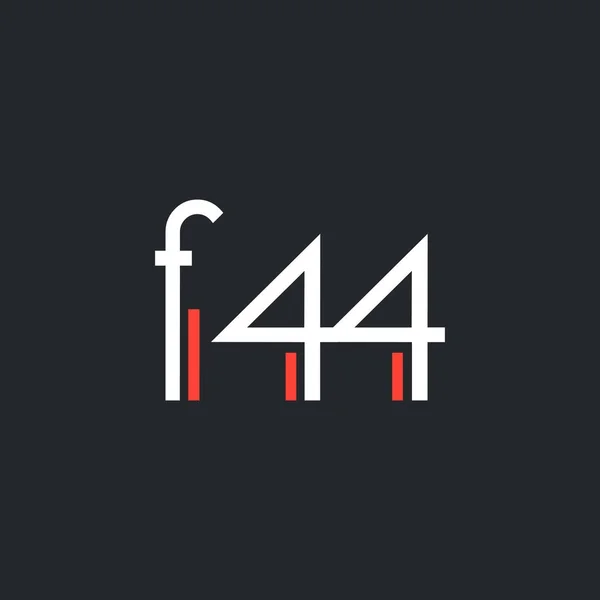 Logotipo de dígito F44 — Vetor de Stock