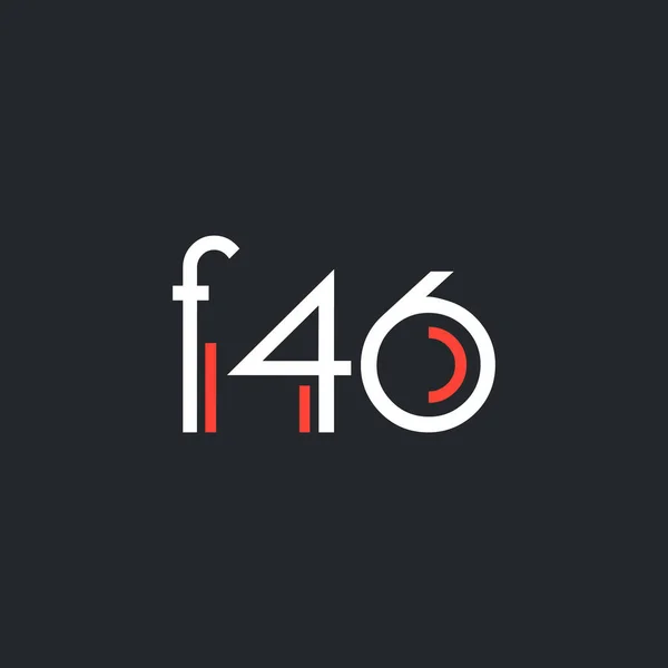 Digit logo F46 — Stock Vector