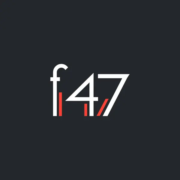 Logo del dígito F47 — Vector de stock