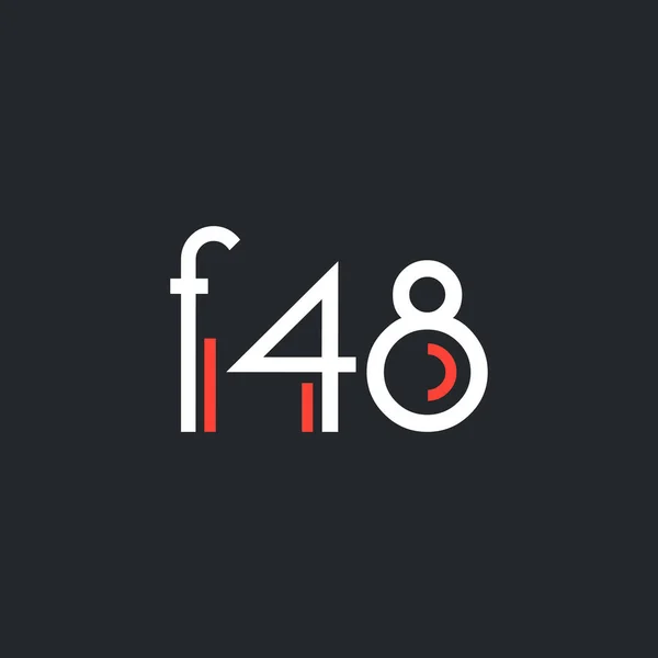 Logo del dígito F48 — Vector de stock