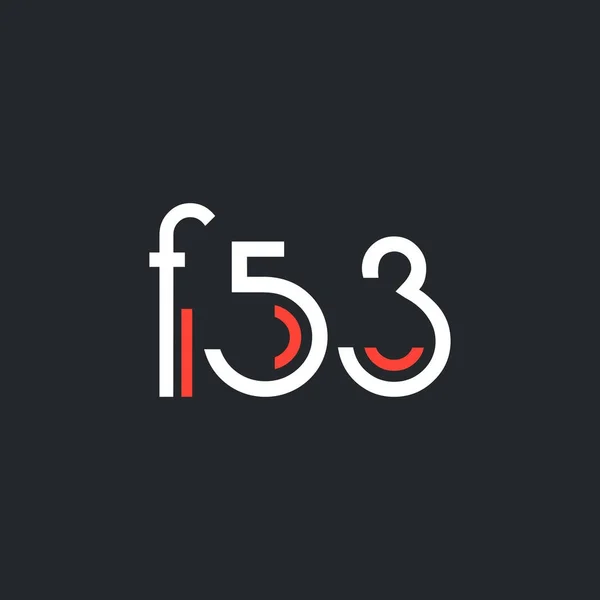 Digit logo F53 — Stock Vector