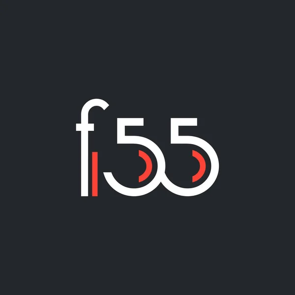 Digit logo F55 — Stock Vector