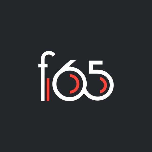 Цифровой логотип F65 — стоковый вектор