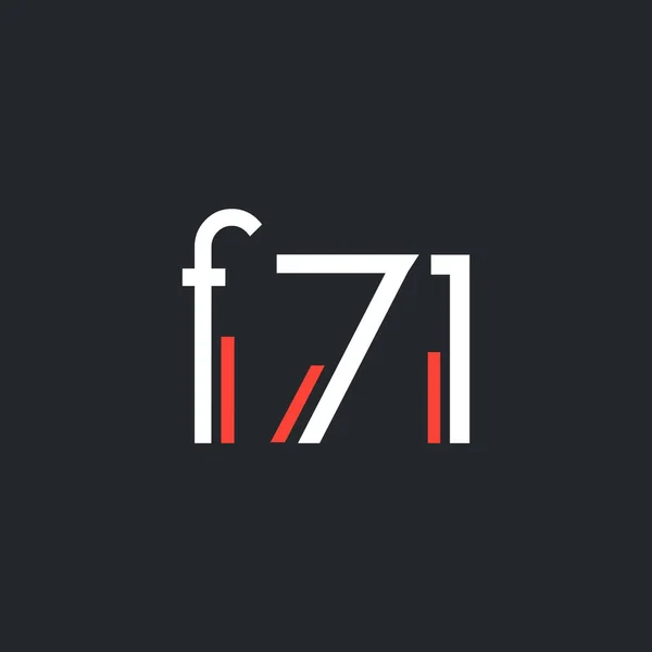 数字标识 F71 — 图库矢量图片
