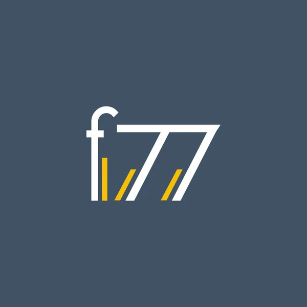 Logo numérique F77 — Image vectorielle