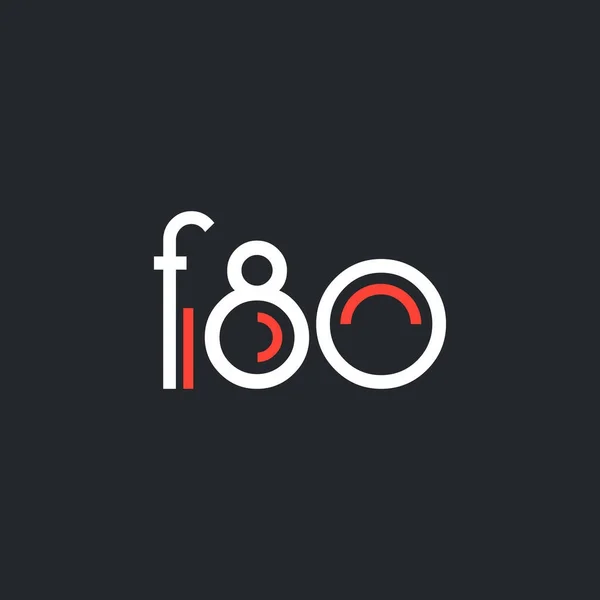 Цифровой логотип F80 — стоковый вектор