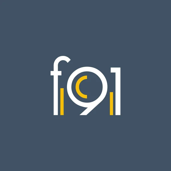 Ronde logo F91 — Stockvector