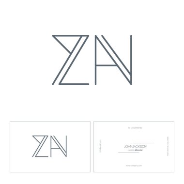 ortak harf logo Zn line