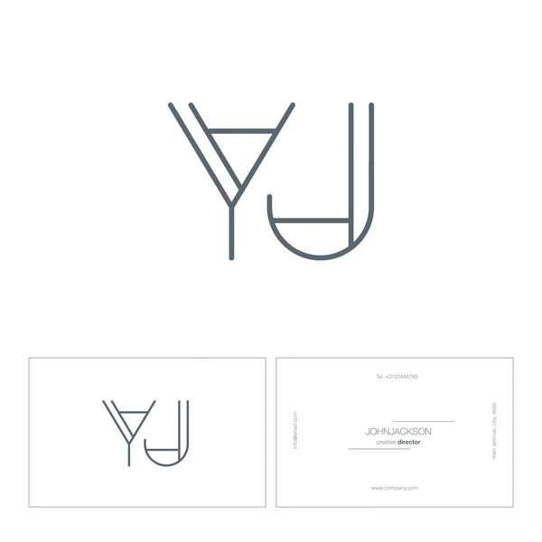 Line joint logo Yj — Stock Vector