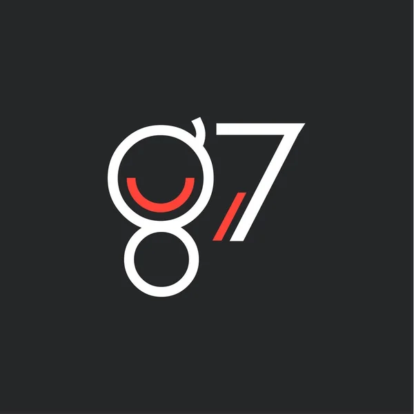 Kulaté logo g7 — Stockový vektor