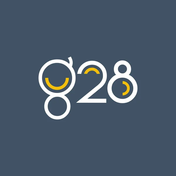 Круглый логотип g28 — стоковый вектор