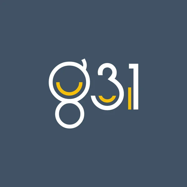 Logo g31 yuvarlak — Stok Vektör