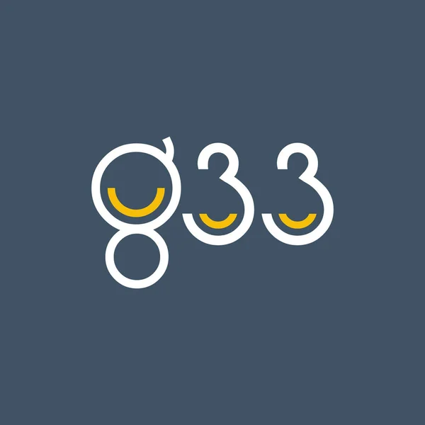 Logo g33 yuvarlak — Stok Vektör
